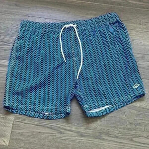 🔥LE Shark🔥 | Blue chevron swim shorts / trunks